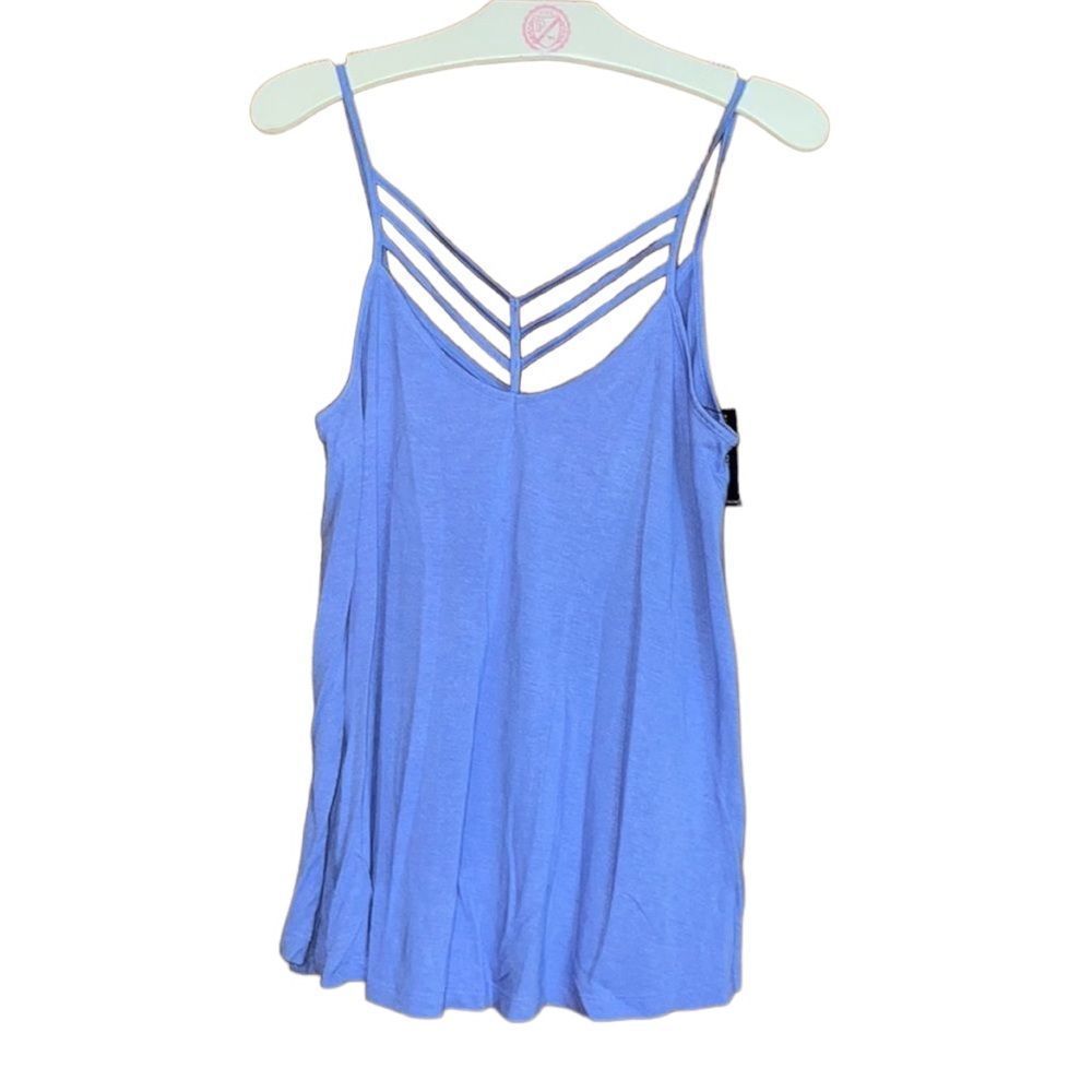 •EXPRESS• NWT blue strappy front swing tank top size XS